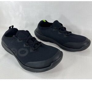 OOFOS OOMG Sport LS Men’s Black Lace Up Sneakers Size US10 EU43 Lightweight EUC